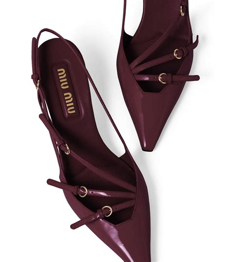 miu miu slingback heels red|Women's pumps shoes .